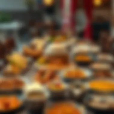 Authentic Iftar Experience in Konya Traditional Konya iftar table set up with various dishes