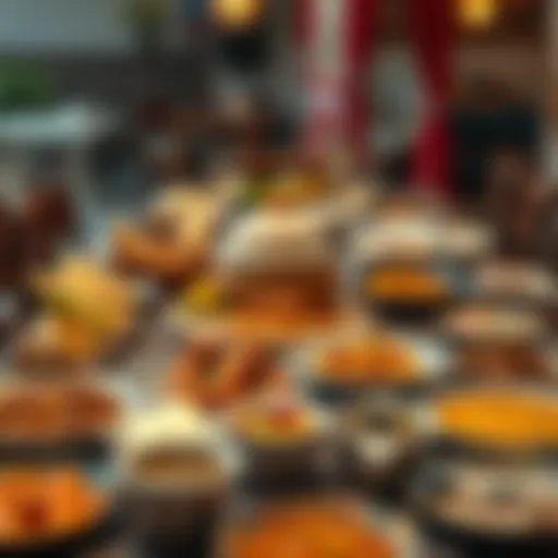 Authentic Iftar Experience in Konya Traditional Konya iftar table set up with various dishes