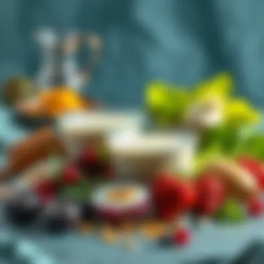 A variety of fresh ingredients for mousse preparation