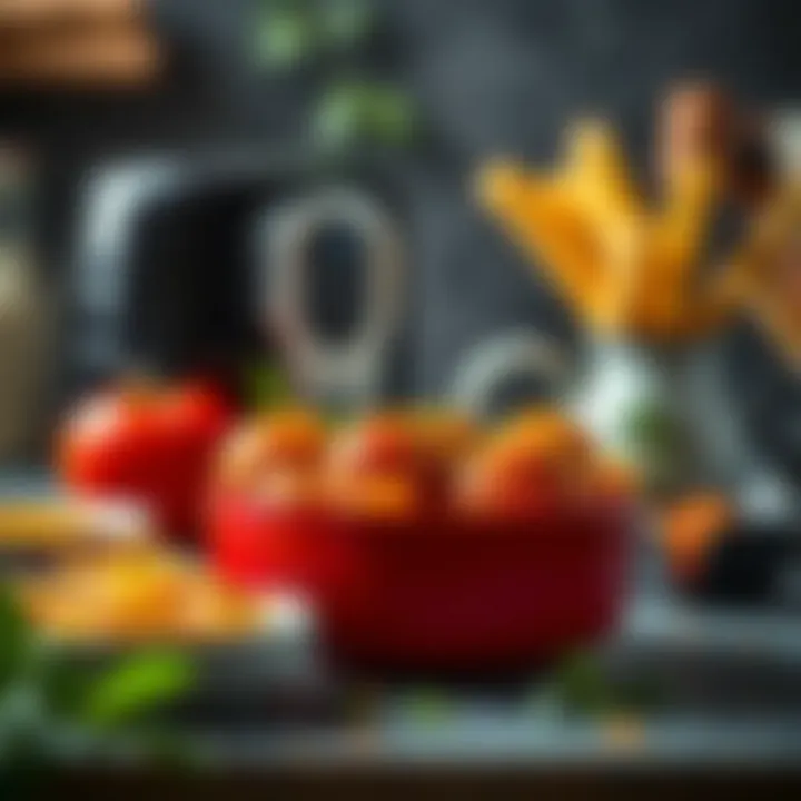 Healthy meal preparation with Kumtel Fastfryer XXL emphasizing wellness