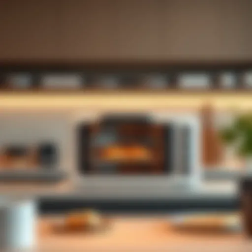 Elegant Kumtel mini oven in a modern kitchen setting