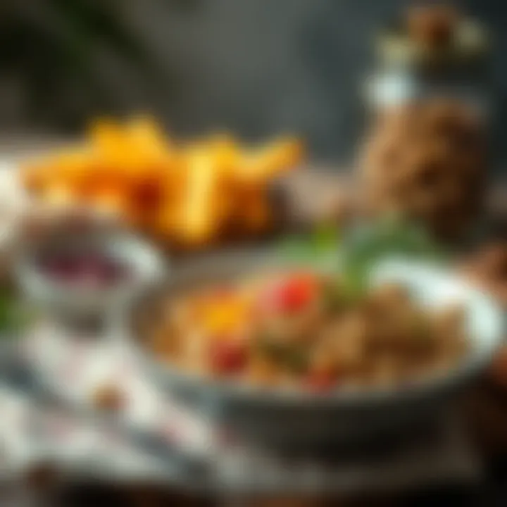 Healthy meal featuring dried beans and vegetables