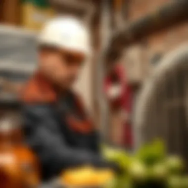 Licensed HVAC technician at work