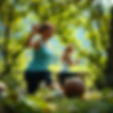 A serene outdoor environment for exercise