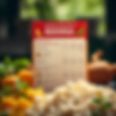 Nutritional chart highlighting the benefits of manna