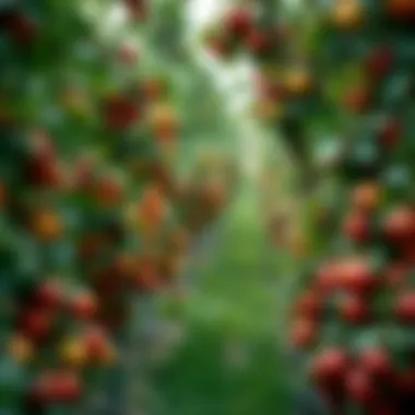 Orchard of Ripe Fruits A lush orchard filled with ripe fruits ready for picking