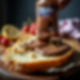 Delicious Milka chocolate spread on fresh bread