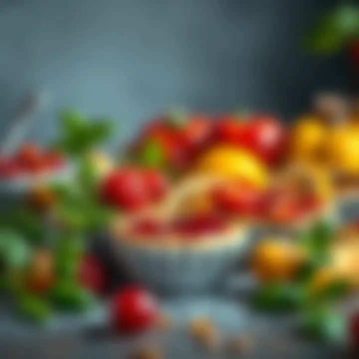 An assortment of fresh ingredients ideal for mini tart recipes