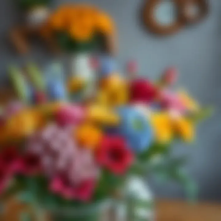 A collection of colorful flower bouquets for Mother's Day