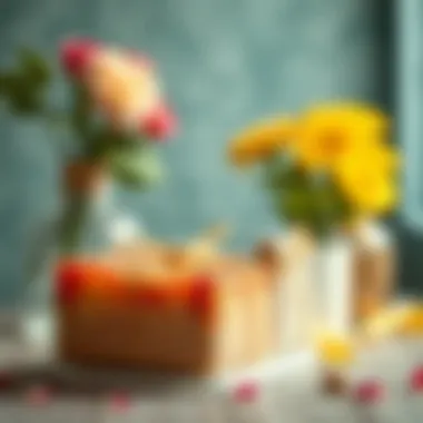 An artistic display of homemade gifts for Mother's Day