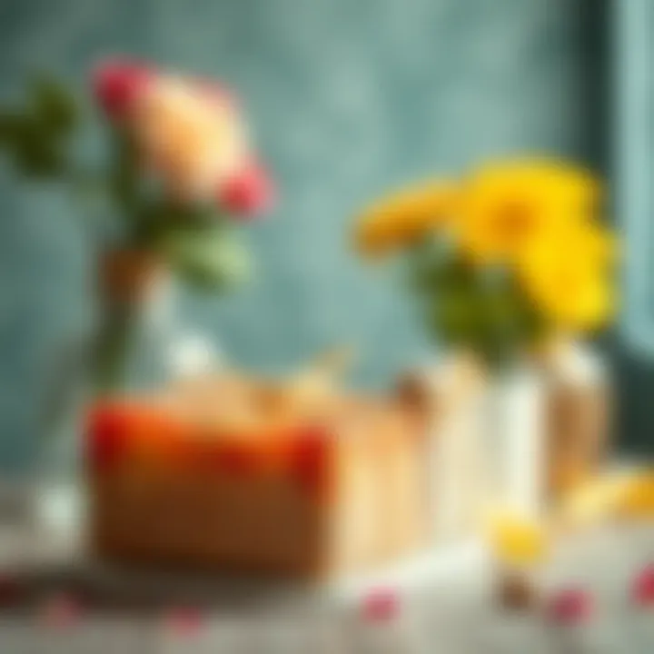 An artistic display of homemade gifts for Mother's Day