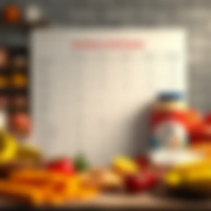 Chart comparing nutritional values of popular baby food brands