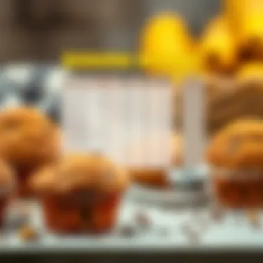 Nutritional information chart highlighting the benefits of banana muffins