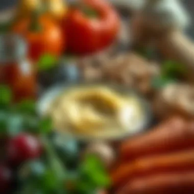 A close-up of nutritious ingredients suitable for baby food