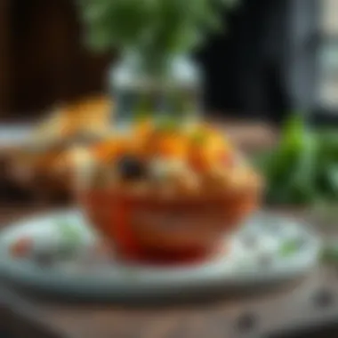 A creative culinary dish incorporating Oğul Otu