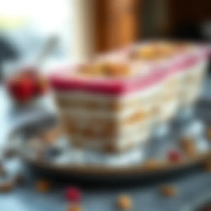 A beautifully layered Güllac with a sprinkle of nuts on top