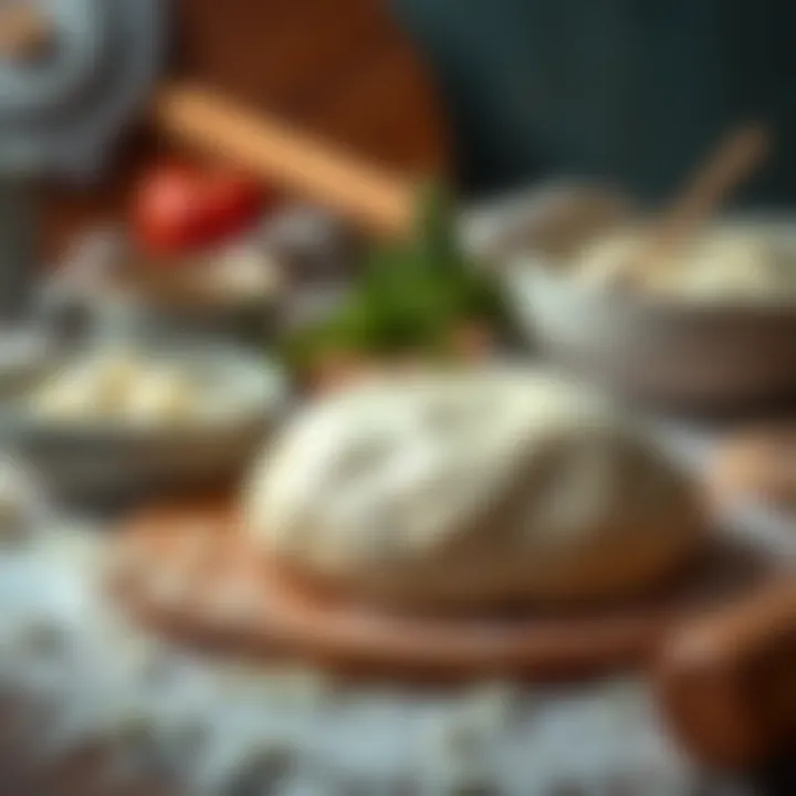 Freshly made dough ready for shaping