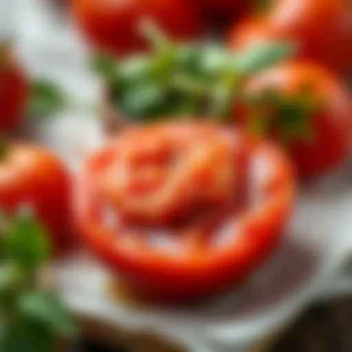 Rich texture of tomato paste