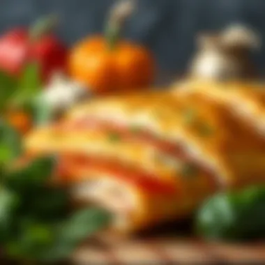 Close-up of fresh ingredients used in Onur Pide