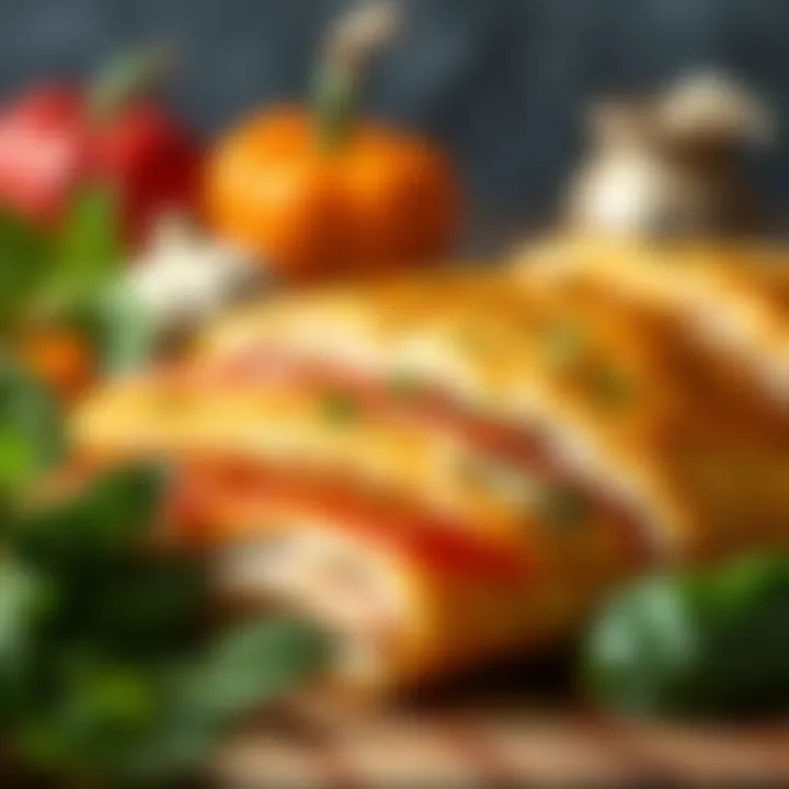 Close-up of fresh ingredients used in Onur Pide