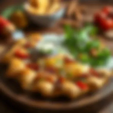 A beautifully plated Onur Pide with garnishes