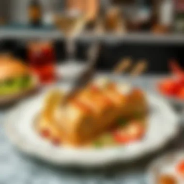 Elegant presentation of Osmanlı Tulumba Tatlısı with garnishes