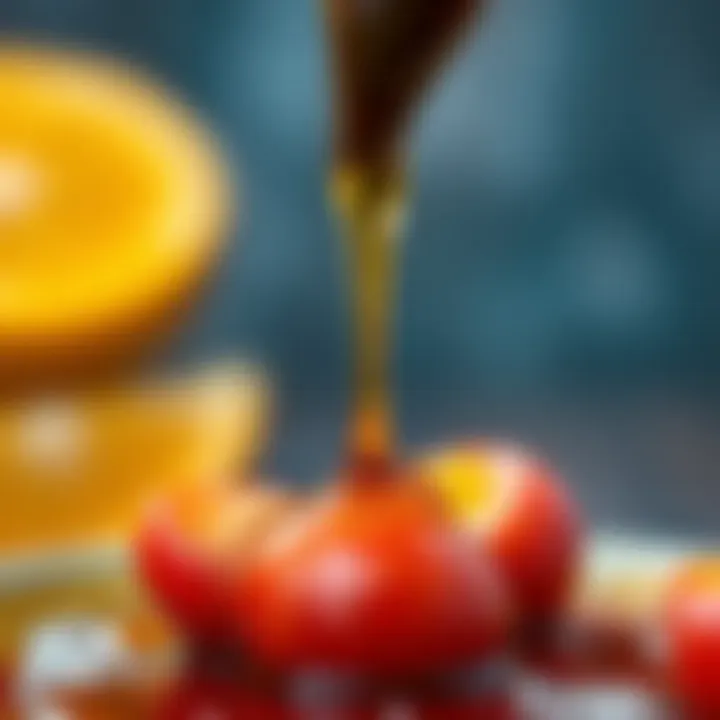 Close-up of syrup dripping from Osmanlı Tulumba Tatlısı