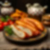 Traditional Osmanlı Tulumba Tatlısı on a decorative plate