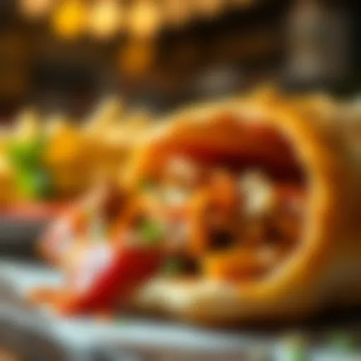 A close-up of Pasazade Döner showcasing its tender layers of meat and spices