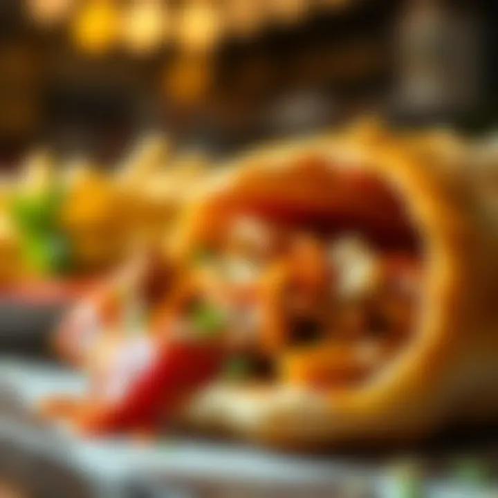 A close-up of Pasazade Döner showcasing its tender layers of meat and spices