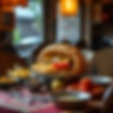 A traditional dining setting featuring Pasazade Döner as the centerpiece