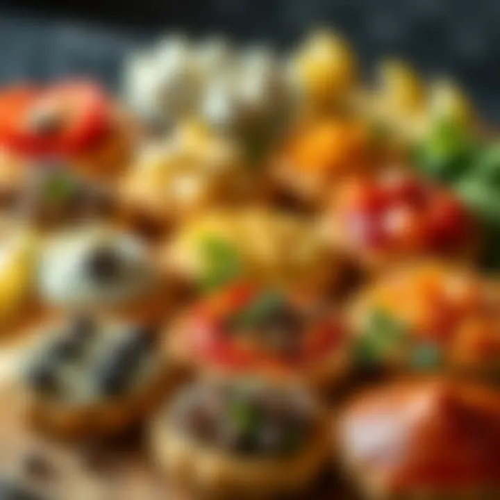 An assortment of fillings for customizing cheese pastries