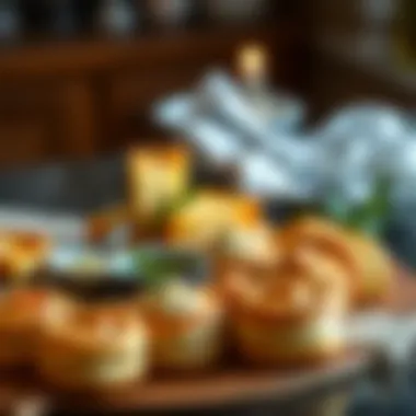 A beautifully arranged platter of cheese pastries ready to serve