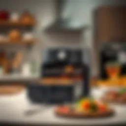 Aesthetic view of Philips Airfryer Grill in a modern kitchen setting