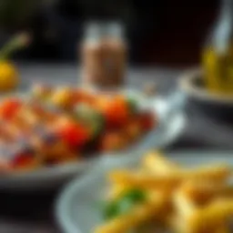 Elegant presentation of grilled vegetables