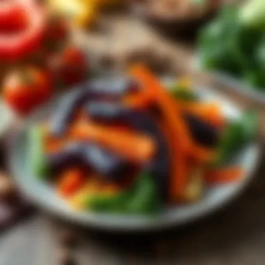 Colorful Steamed Vegetables A plate of vibrant steamed vegetables