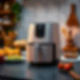 A sleek Philips air fryer showcasing its modern design