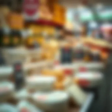 Market display showcasing various Pinar cheese products