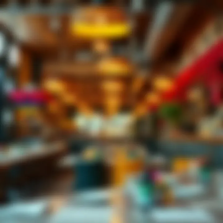 A cozy and vibrant rakı fish restaurant filled with ambiance and cultural decorations.