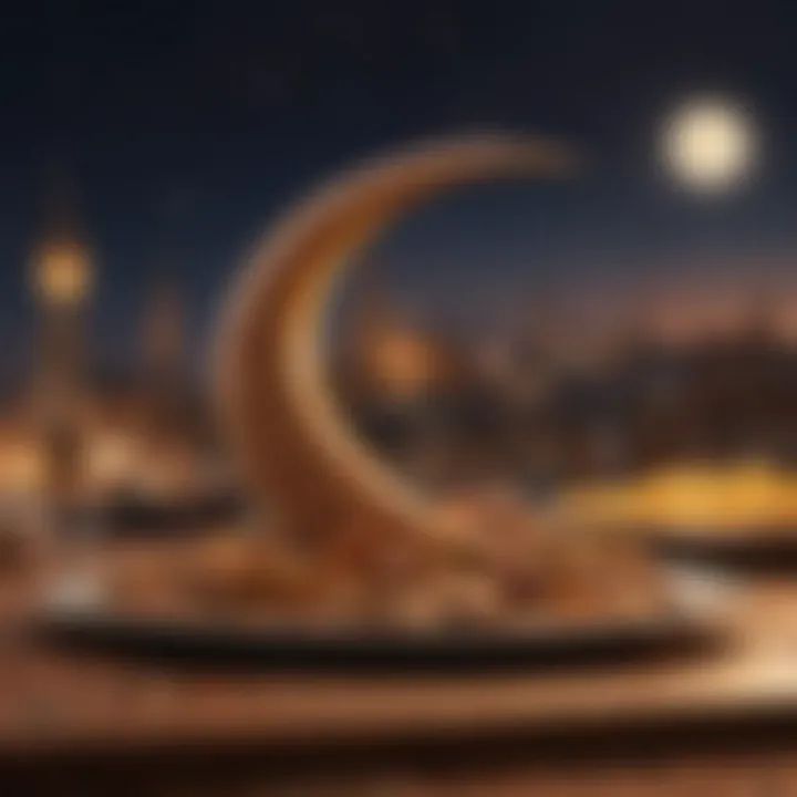 Crescent moon symbolizing the start of Ramadan