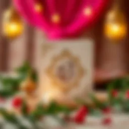 Elegant Ramadan greeting card with intricate designs