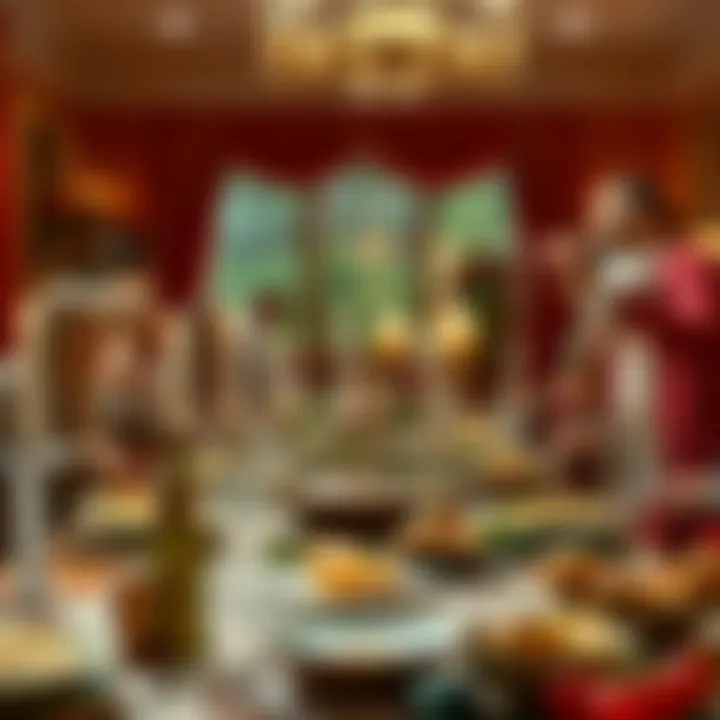 Family Gatherings during Ramadan A beautifully arranged iftar table set for family gatherings