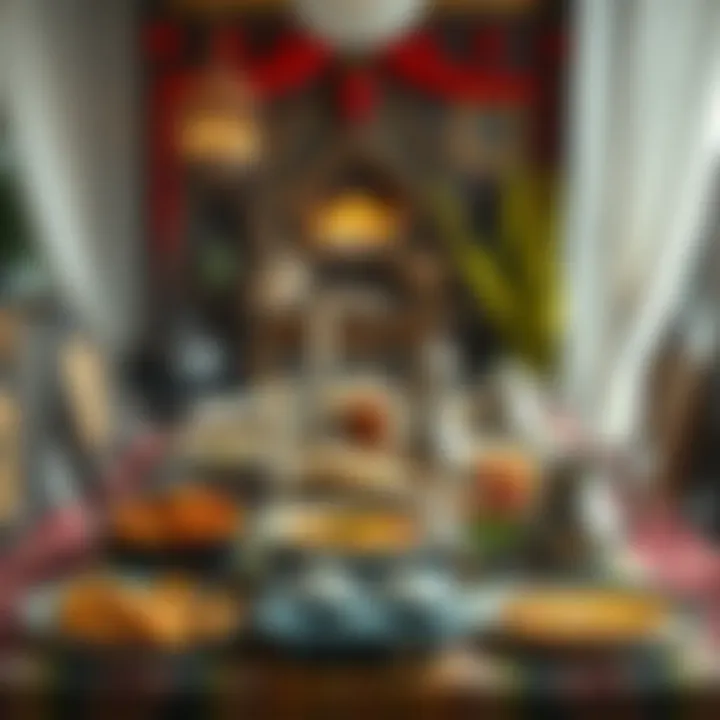 Traditional Iftar Table A serene table set for Iftar with traditional dishes