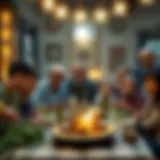 Traditional Ramazan Bayramı celebration with family gathering