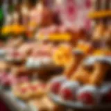 A vibrant display of traditional sweets during Ramazan Bayramı