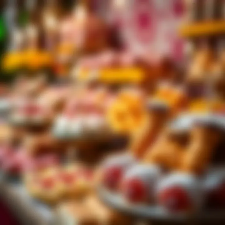 A vibrant display of traditional sweets during Ramazan Bayramı