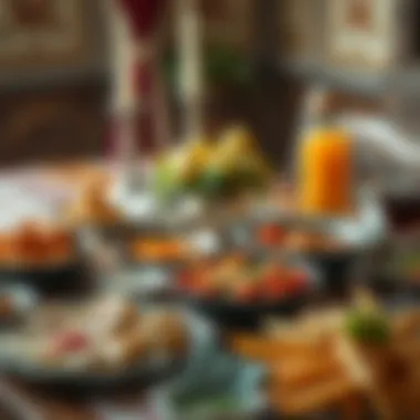 A beautifully arranged table with traditional Ramazan delicacies