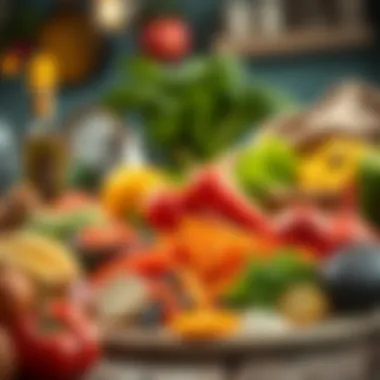 A vibrant display of healthy foods rich in nutrients