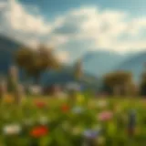 A serene landscape depicting nature's healing power