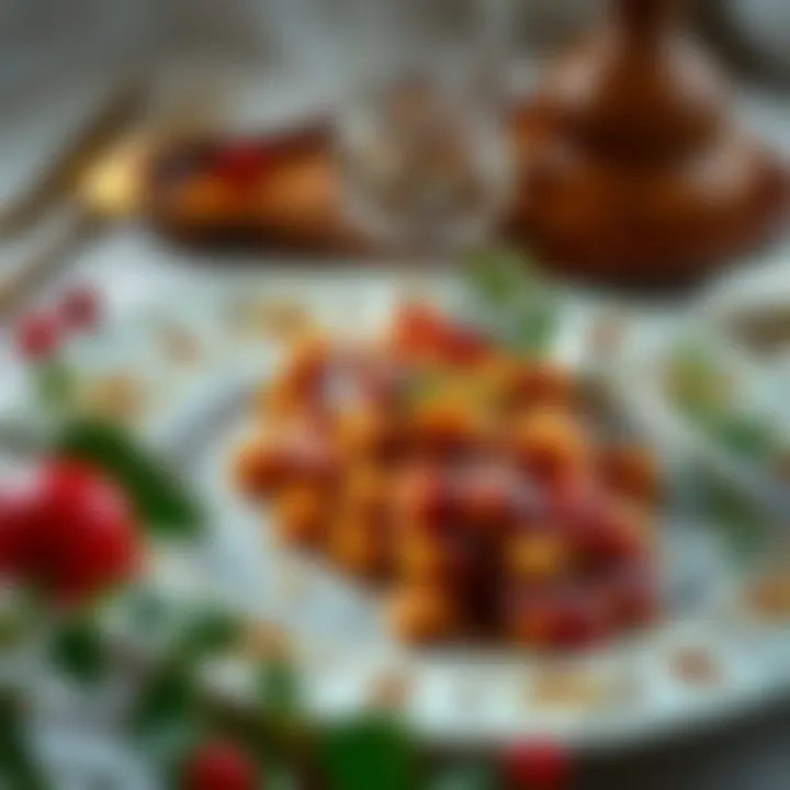 Elegant serving suggestion for Sah Tavuk on a decorative plate